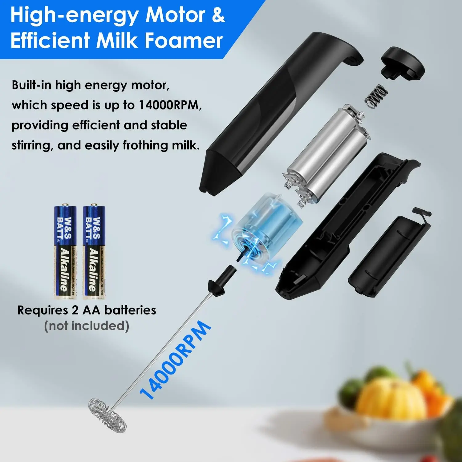 Milk Frother , Batt… - image