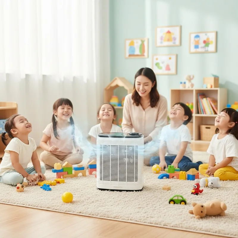 Home Electric Plastic Desktop Salt Air Purifier with Negative Sodium Chloride Ion for Healthy Indoor Environment Living Quality