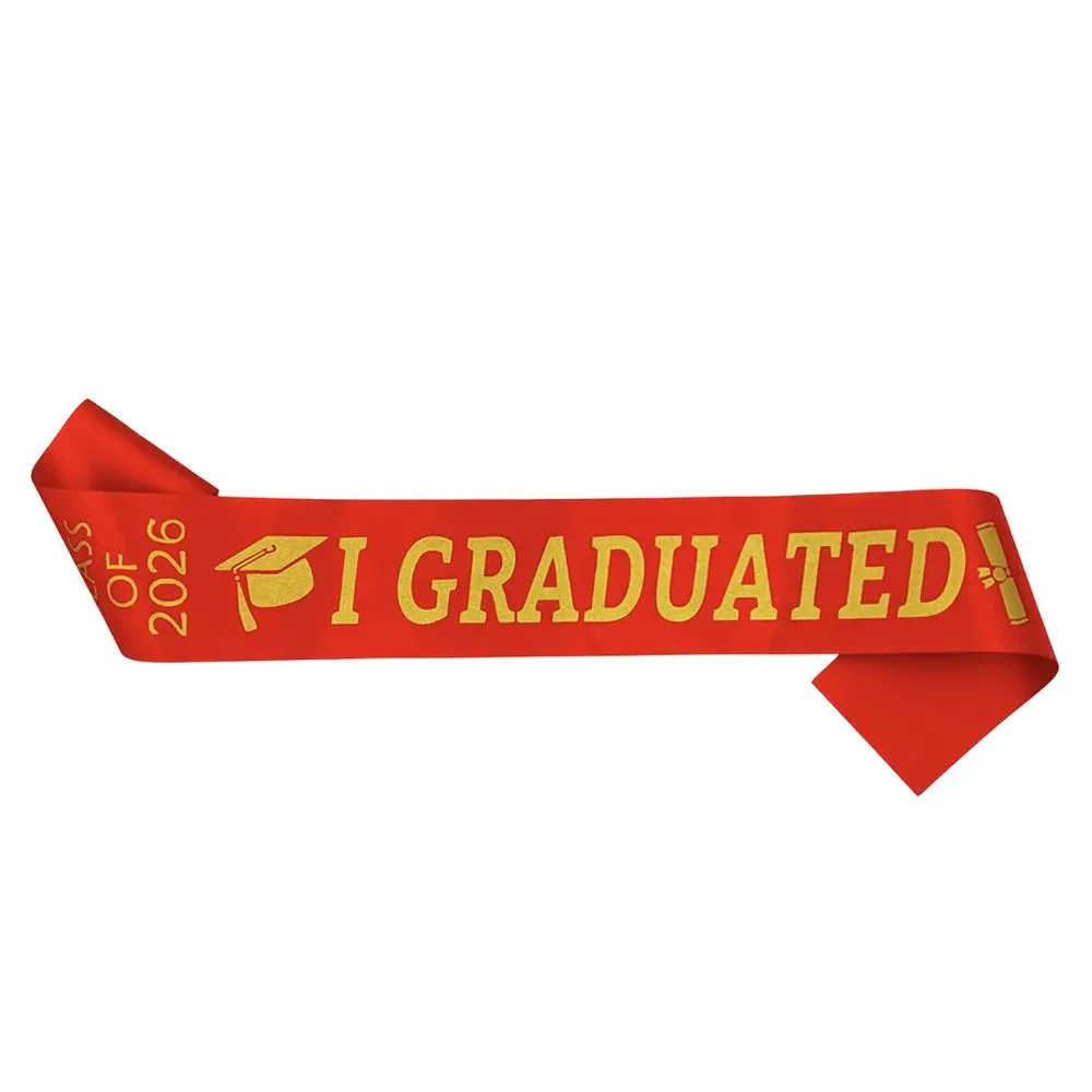 Class of 2026 Graduation Stole Sash I Graduated Happy Graduation Honor Stole Unisex Solid Color Graduation Gown Scarf Party