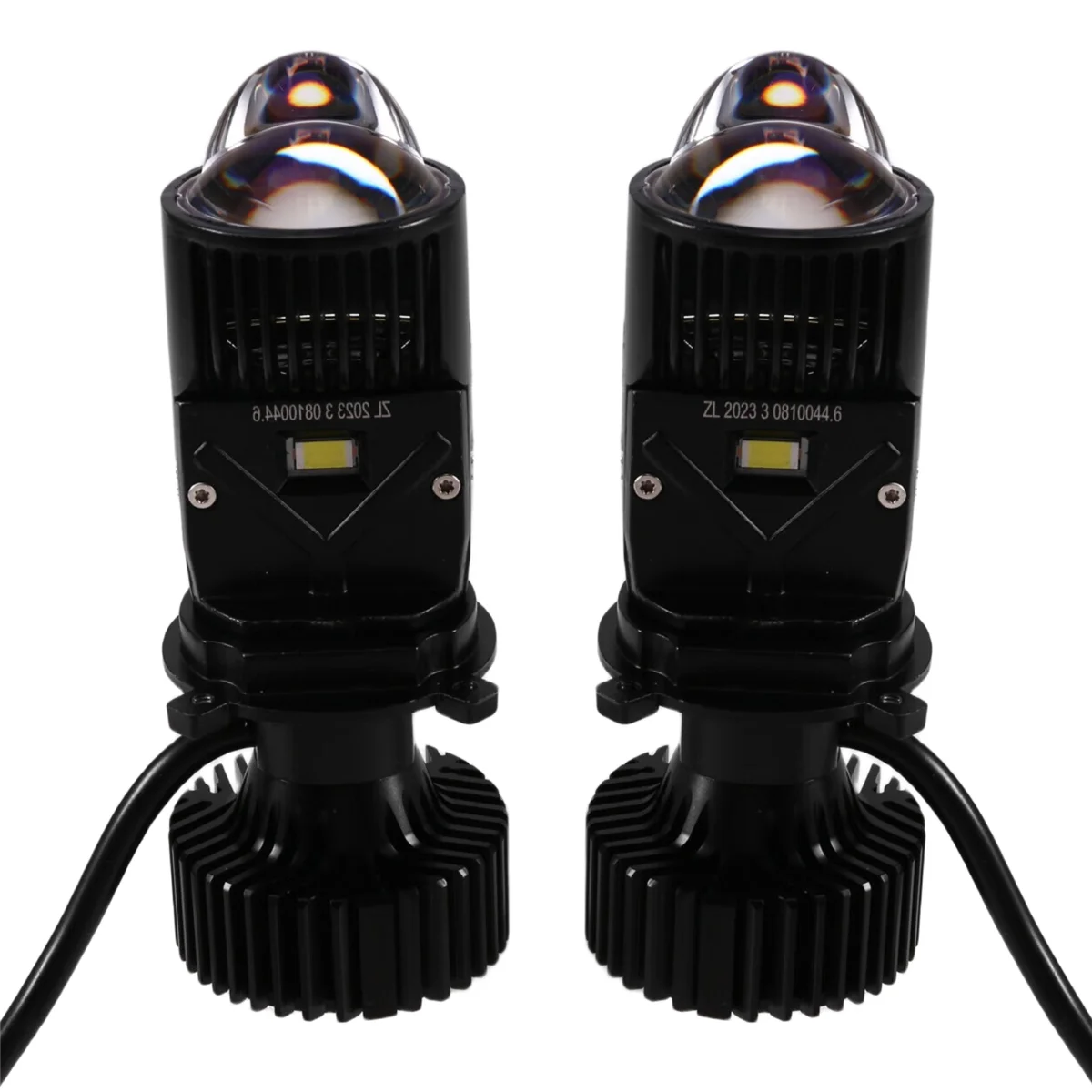 

AB01 MotorcyclesLED Projector Headlight Bulbs Bi LED Lens Mini Projector Laser Motorcycles BeamTurbo Fan Y3S-H4