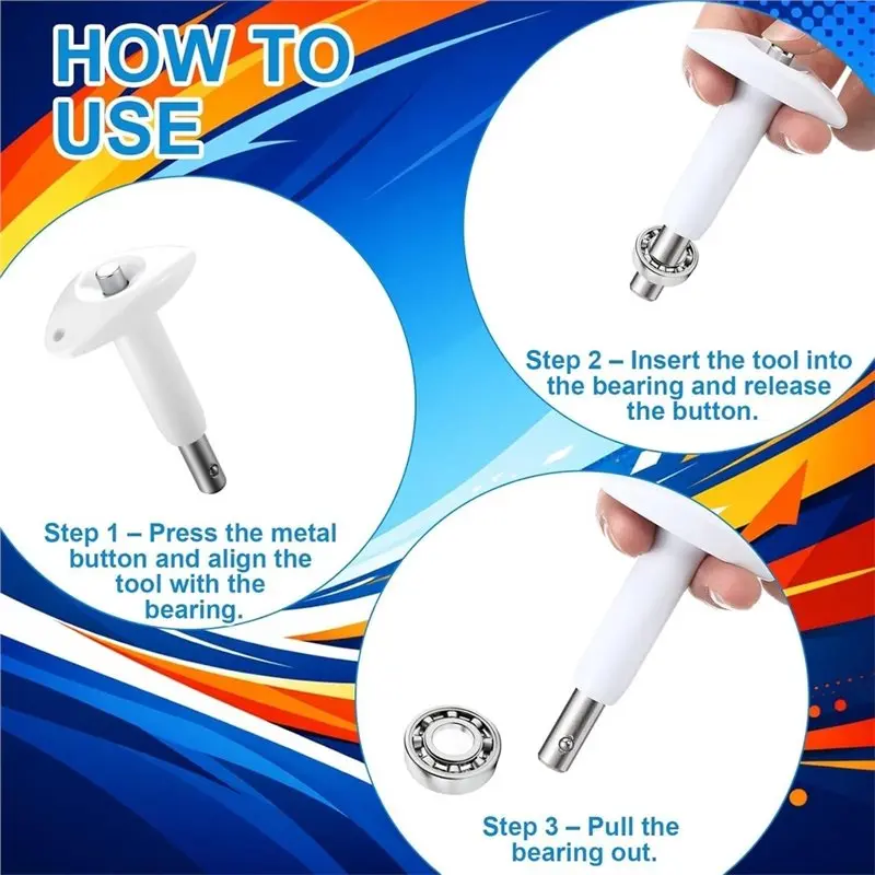 828BIGSALE Roller Skate Tool for Bearing Skateboard Bearings, Press Tool Skate Bearings Puller Bearing Extractor