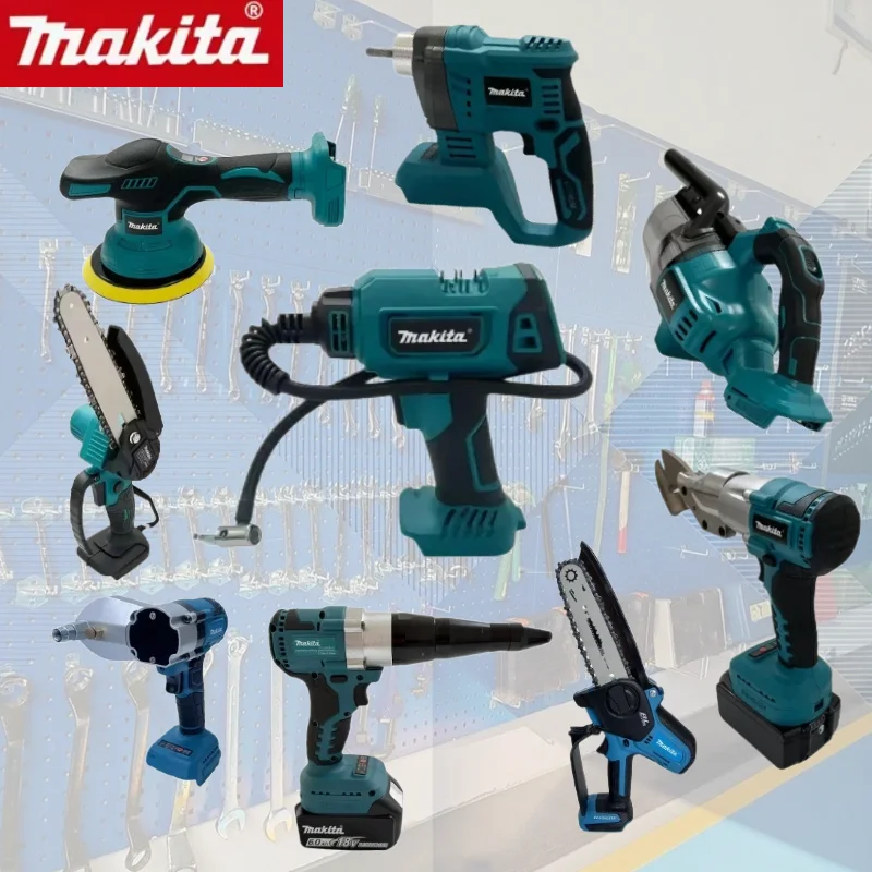 

Makita fit Makita 18V 20V Battery Brushless Grinder Butter Gun Chainsaw Inflator Combination Silicone Gun Cutting Machine Set