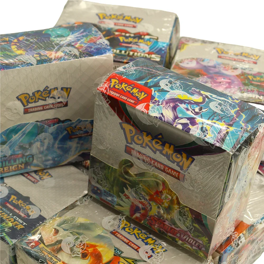 Cartas de Pokémon evoluciones, juego adicional de cartas comerciales, estilos de batalla, Ablaze de oscuridad, regalos para niños, caja de refuerzo