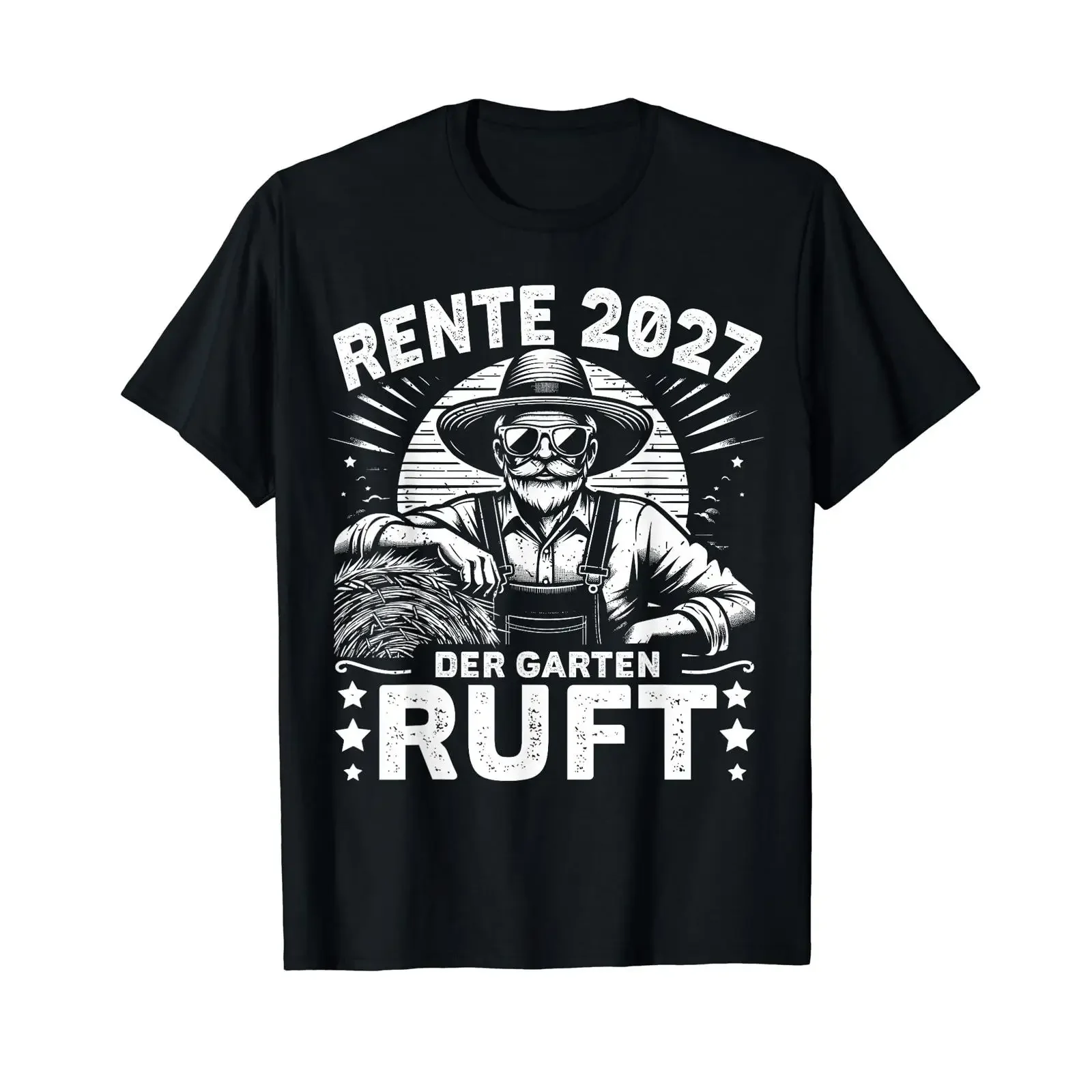 Rente 2027 Der Garten Ruft Rentner Ruhestand Lustige Sprüche T Shirt vintage Washed graphic streetwear Comfortable Stretched