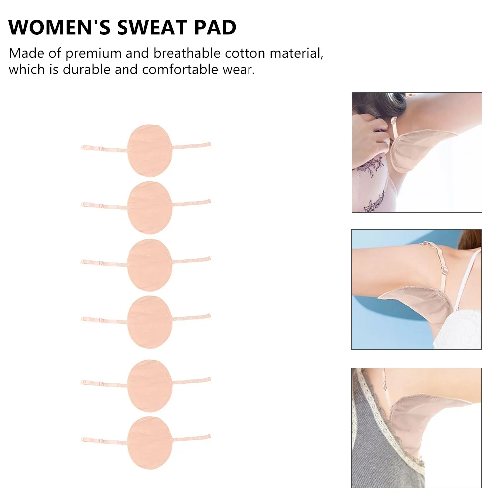 

3 Pairs Women Sweat-proof Armpit Pads Cotton Quick-drying Summer Sports Jogging Running Workout Underarm Pad Set Anti-sweat