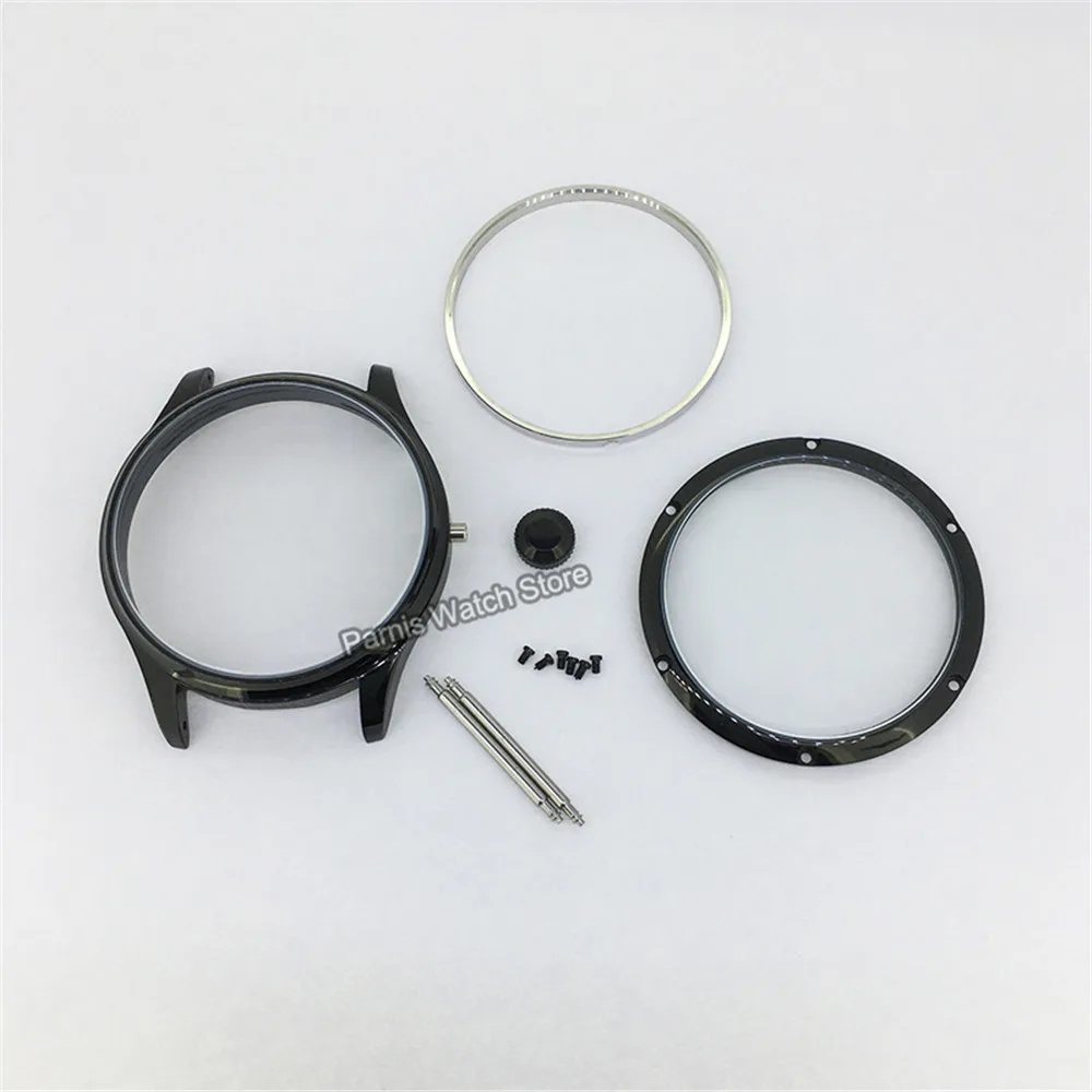 44mm Parnis Anti-scratch Watch Case Stainless Steel Wristwatch Case Fit for ETA6497/ST3600