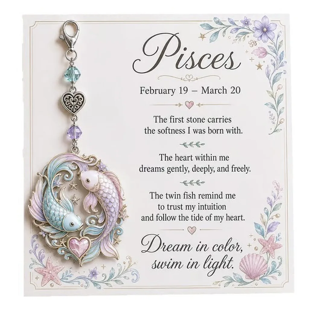 Stainless Steel 12 Zodiac Signs Commemorative Keychain Astrology Horoscope Charm Key Accessory