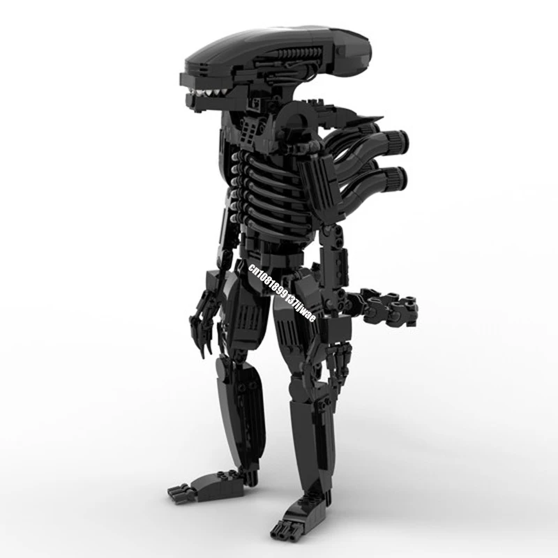 New 712PCS Famous Horror Movie Moc Alien Monster Posable Figure Model Custom Puzzles DIY creative ideas Boy Toy Birthday Gift