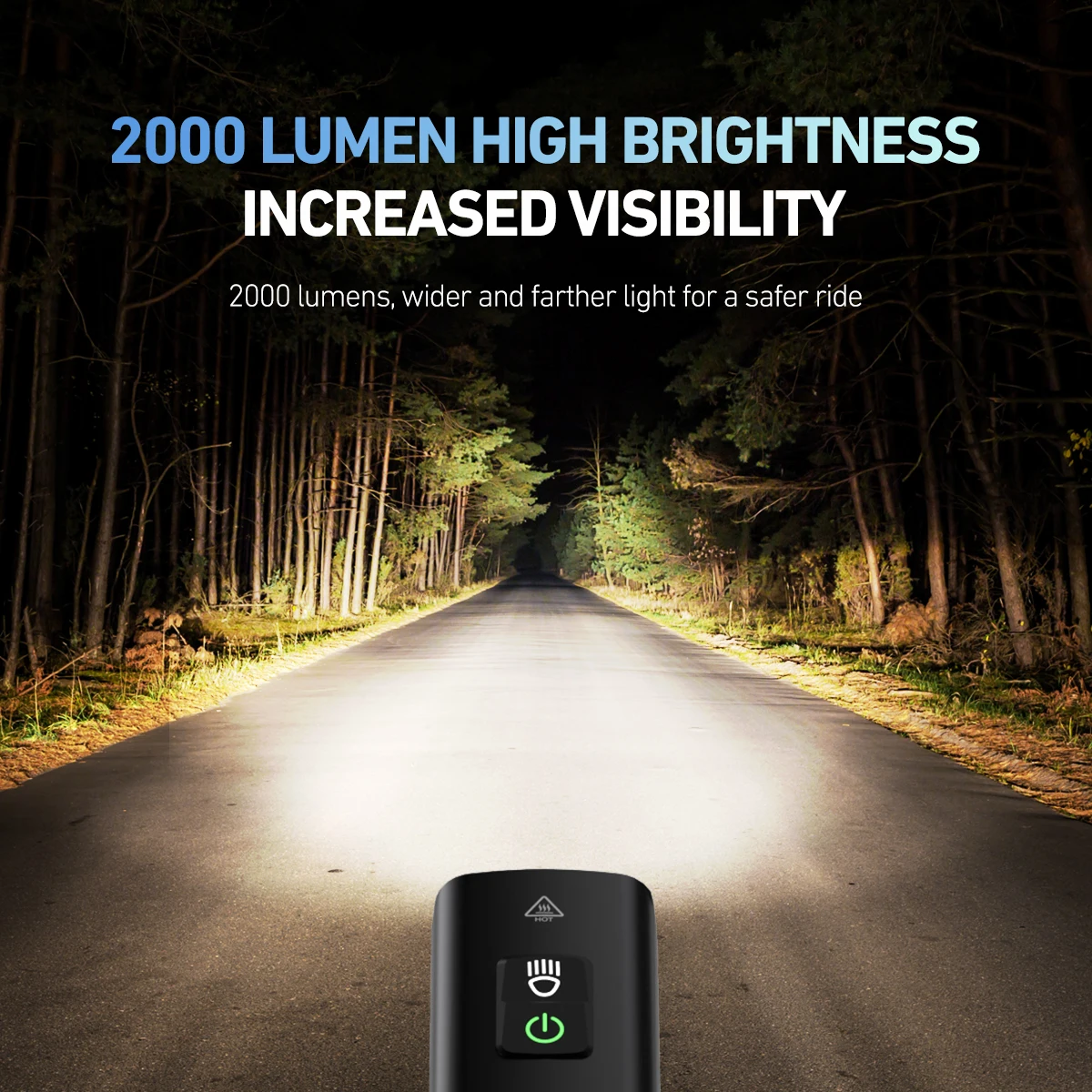 CYCLAMI 1200 2000 التجويف إضاءة دراجة هوائية المصباح الدراجة الجبهة مصباح USB قابلة للشحن 4500mAh دراجة مصباح IPX6 مقاوم للماء المصباح