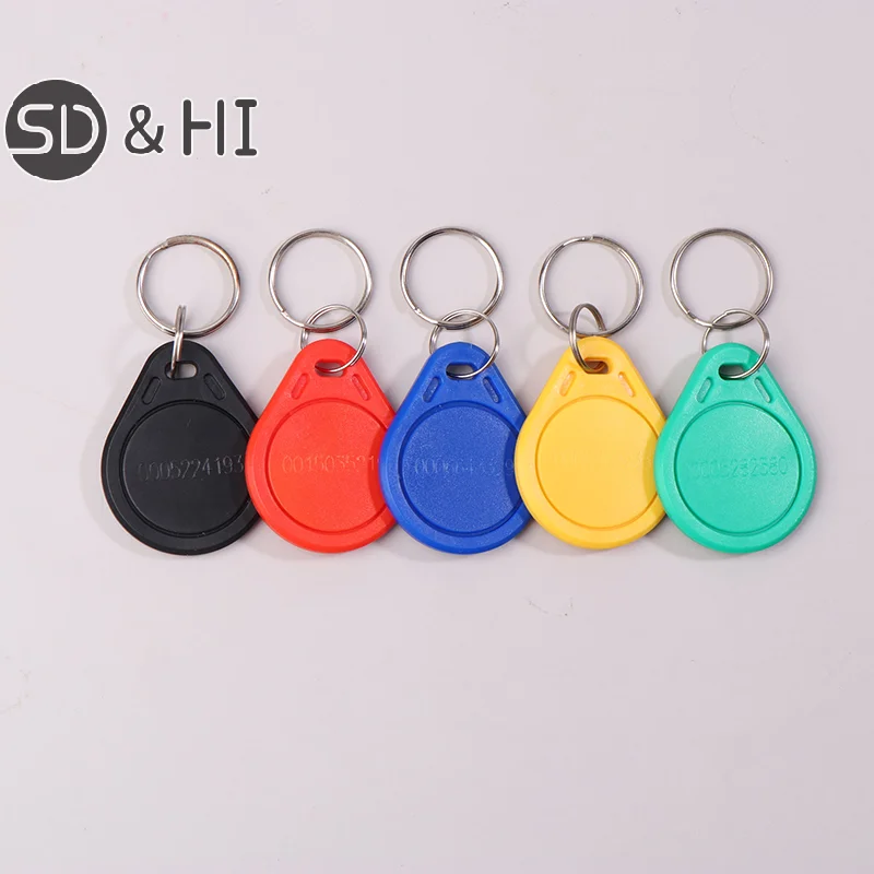 10 stuks 125 kHz alleen-lezen RFID RFID TK4100 EM4100 Smart Chip Proximity Keyfobs Smart Secure Deur Entry Access ID sleutelhanger Token Tag