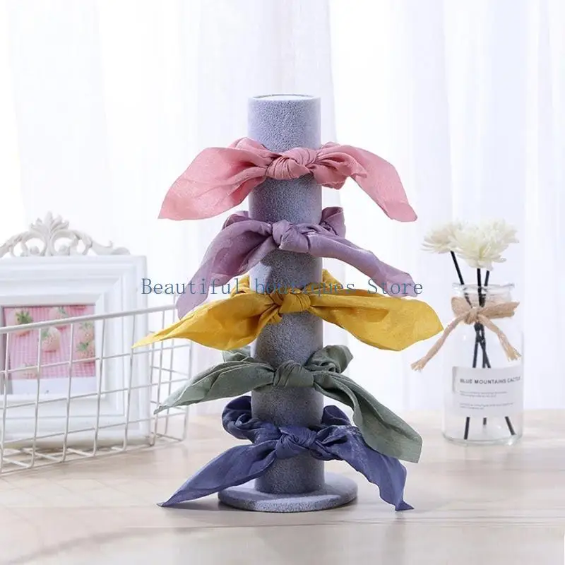 U4LF Velvet Vertical Tower Jewelry Bracelet Display Stand Bangle T-Bar Display Holder Rack Closet Organizer Tower Holder