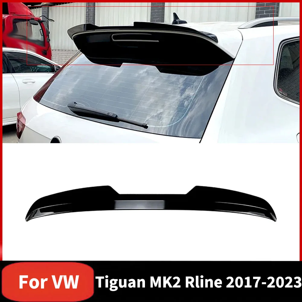 For Volkswagen Tiguan MK2 Rline 2017-2023 Car Spoiler Wing Accessorie Rear Trunk Diffuser Tail Fin BodyKit Guard Protector Cover