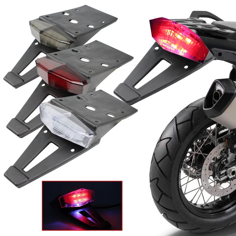 New WD 12VLED Rear Fender Tail Light For Motorbikes Off-Road Retrofit Licence Plate Light With Fender