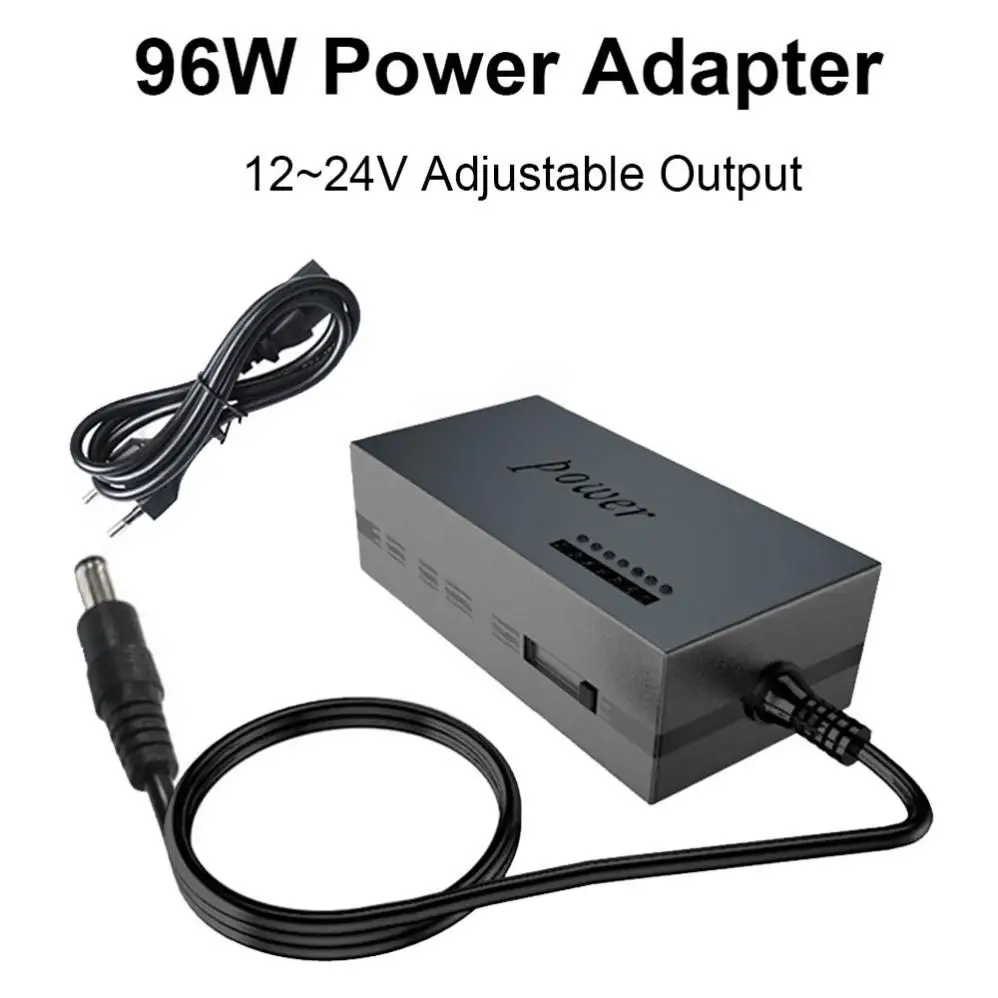 100-240V AC Zu DC Power Adapter Einstellbar 12V 15V 16V 18V 19V 20V 24V netzteil Adapter Max 96W Universal 5521 Port Ladegerät