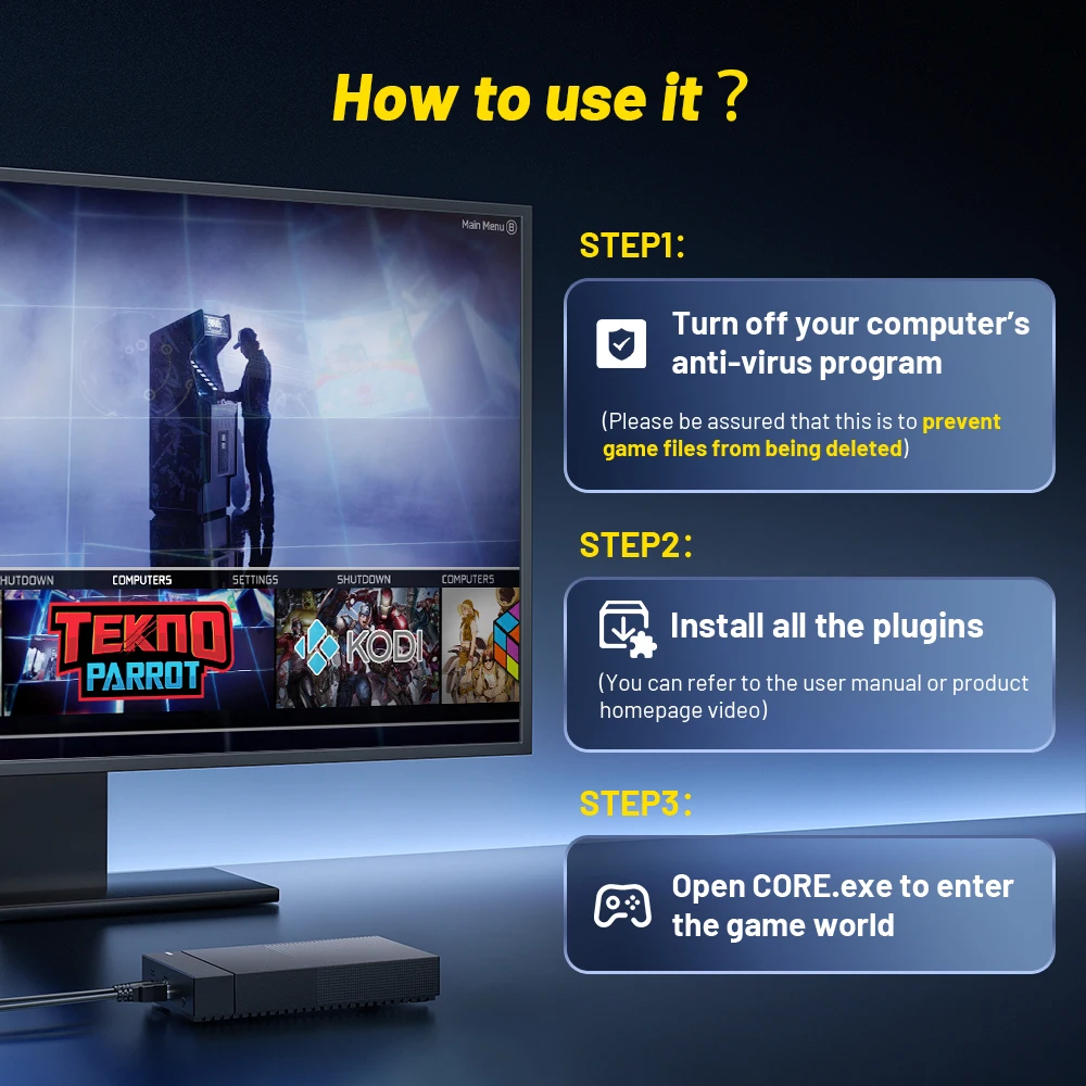 Kinhank 6 في 1 4 تيرابايت Gaming HDD 75000+ ألعاب فيديو ريترو مع صندوق إطلاق Hyperspin TeknoParrot لـ PS5 PS4 PS3 PS2 PSP WII WII U.et