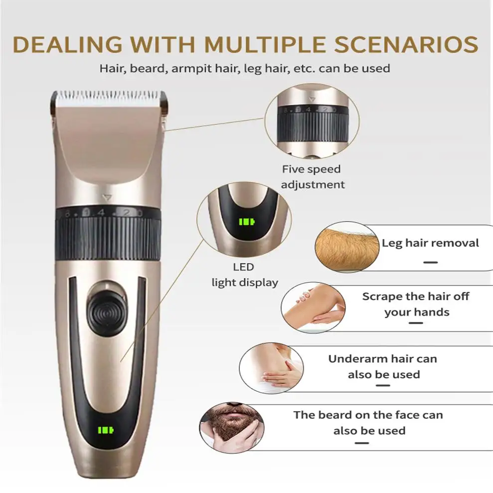 Xiaomi Electric Hair Trimmer Shaver Home Trimmers Men Hair Clipper Professional Rechargeable Shavers Barber hair Cutting Machine