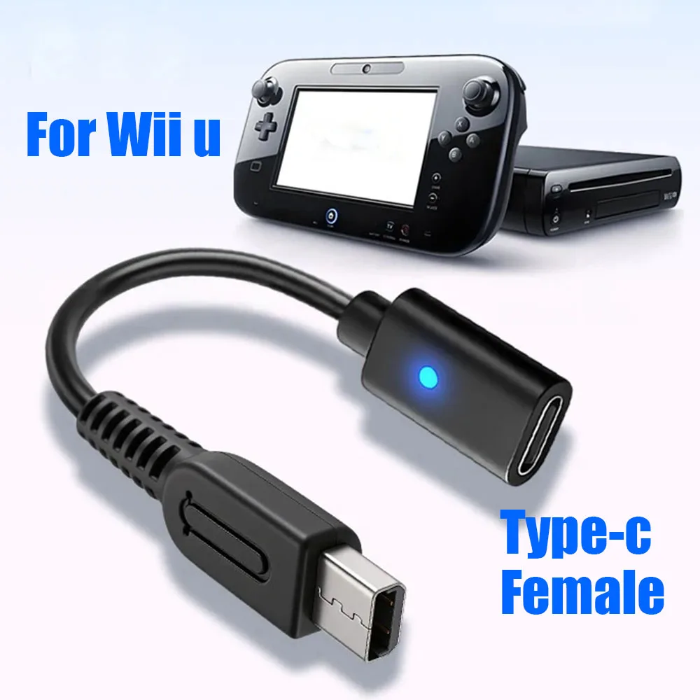 USB C Charging Cable for Wii U Console Gaming Controller Power Supply Wire Type C Game Console Cord For Nintendo Wii U Cable