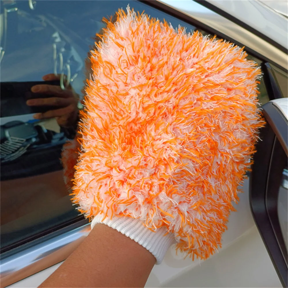 Soft Microfiber Car Cleaning Glove Auto Detailing Ultra Soft Mitt Madness Wash Mitt Easy To Dry Car Wash Glove Car Cleaning Tool