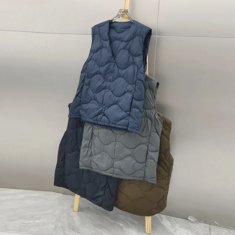 

New Autumn Winter Ultra Light White Duck Down Vest Jacket Men Warm Bigsize Down Waistcoat Coat Parkas Male Short Sleeveless Tank