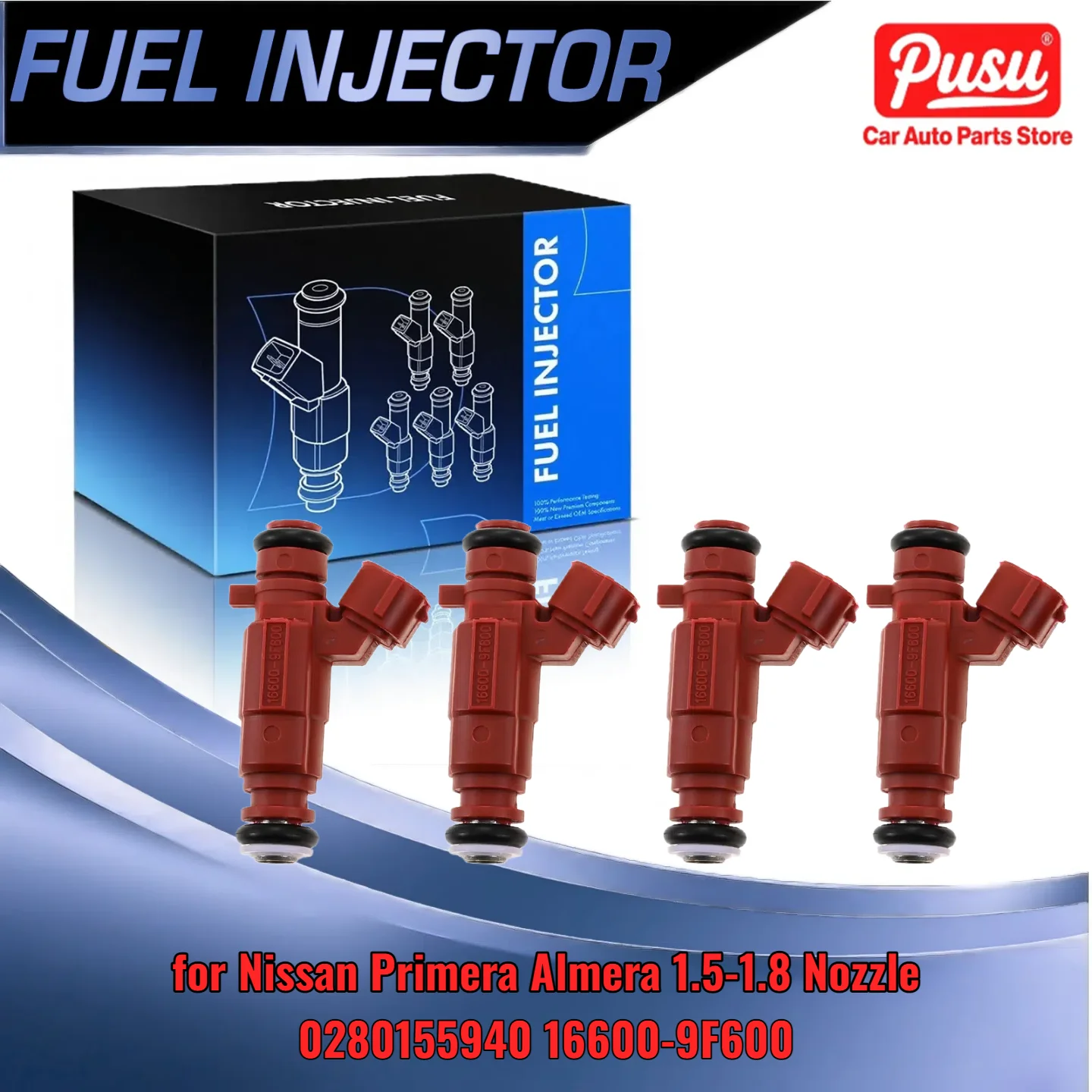 4 قطعة مجموعة حاقن اسطوانة المحرك لنيسان بريميرا ألميرا 1.5-1.8 فوهة يستبدل 0280155940 16600-9F600 #1