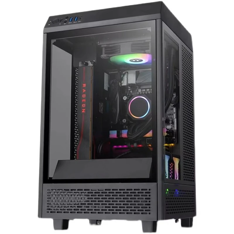 In‑Stock Mini‑ITX PC Case, Vertical Long‑Type, Support RTX 4090 GPU & 280mm Water Cooling, Empty Desktop Chassis