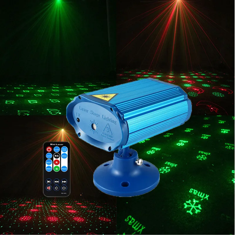 

1 PCS MINI R&G Laser Full Stars DJ Dance Disco Lamp For Bar Family Party Xmas Effect Stage Effect Light Show Lighting Projector