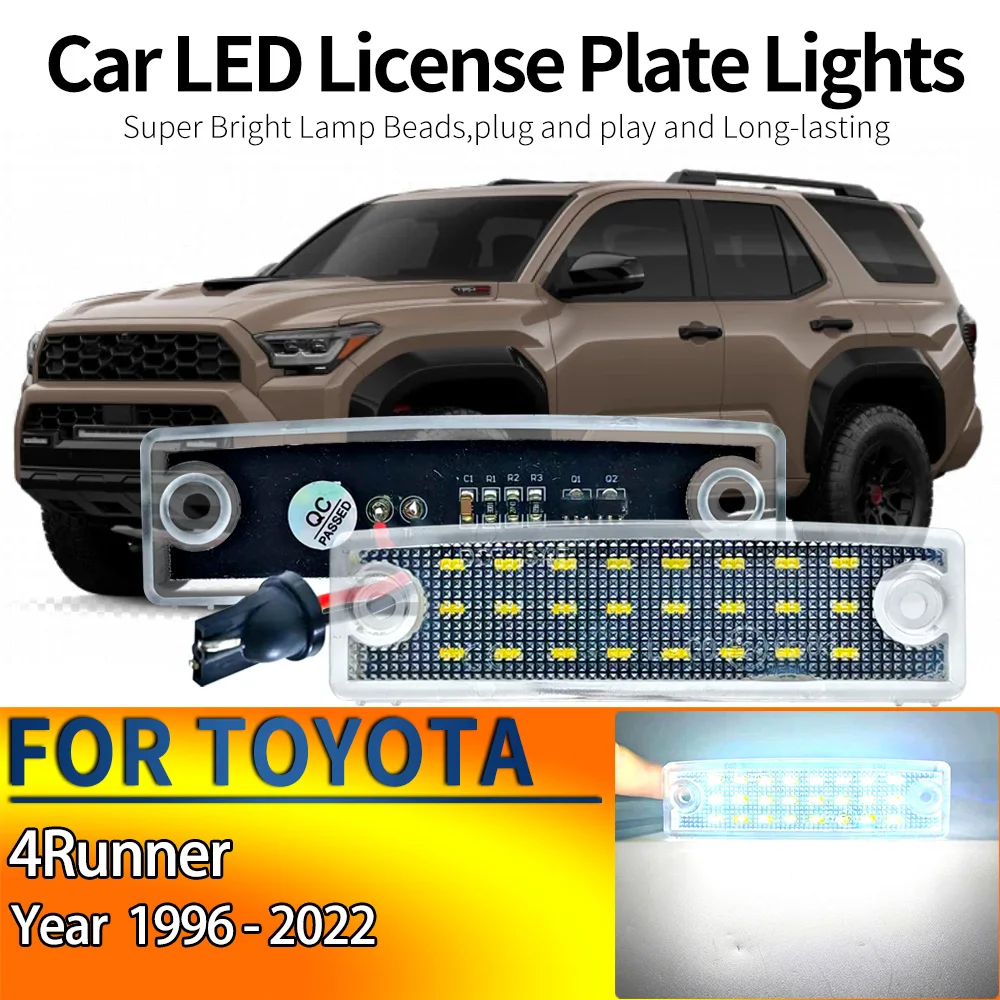 2 Stück LED-Kennzeichenbeleuchtung Weiß für Toyota 4Runner 1996-2024 Nummernschildlampen-Set Autozubehör OEM #   81271-95J07