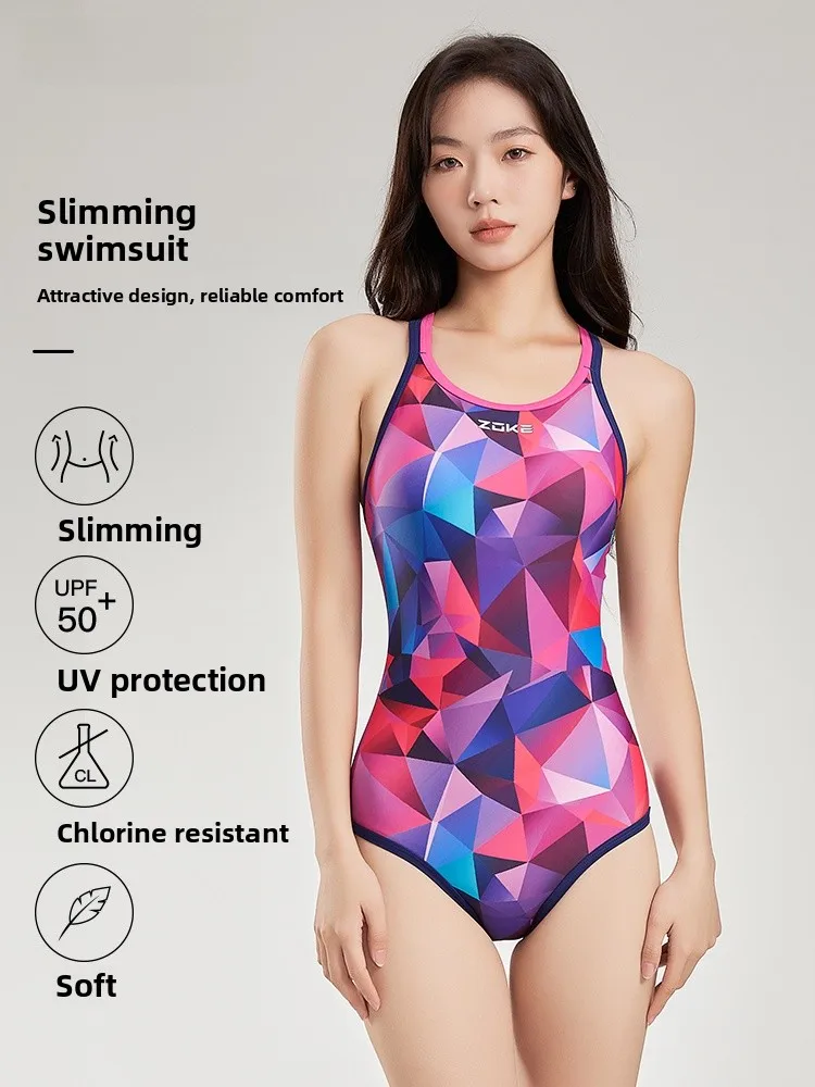 Zoke Profional Costume intero da donna 2025 Nuovo modello Nuoto Palestra Allenamento Cetition Speed Suit Spor Bal