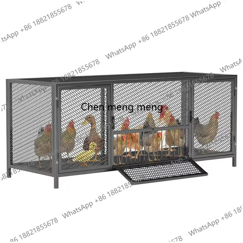 A55 Small Square Tube Chicken Coop  Heavy-duty Wire Mesh Poultry Cage  Suitable for Outdoor Backyard Farms  Secure Rabbit Cage