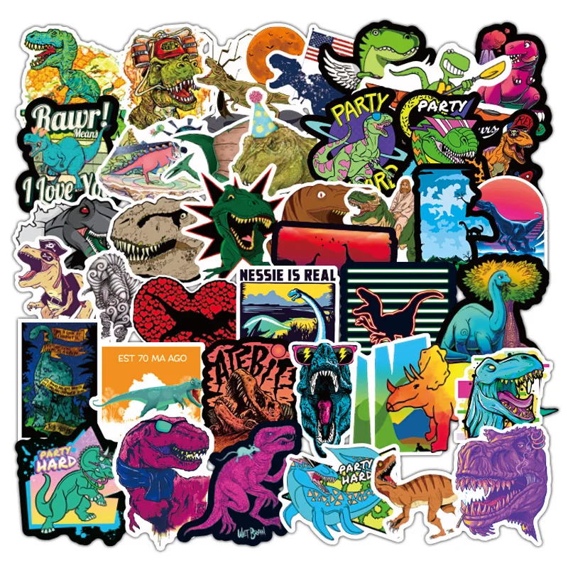 

10/30/50/100pcs Dinosaur World Graffiti Stickers Personalized Guitar Decoration Kawaii Cartoon Pencil Cases Body Car Trunk