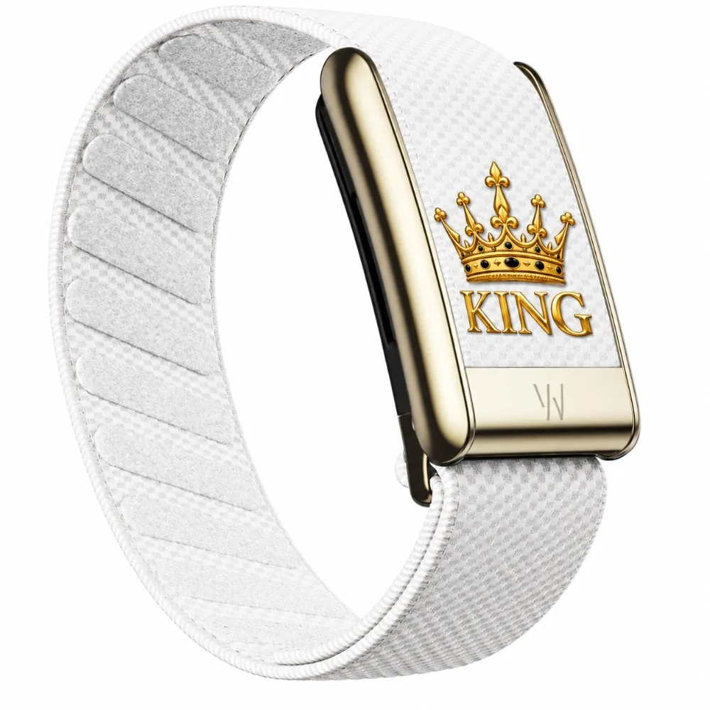 For WHOOP 5.0 MG Royal Crown Pattern Nylon Woven Strap Luxury Sport Replacement Wristband Fashion Fitness Band