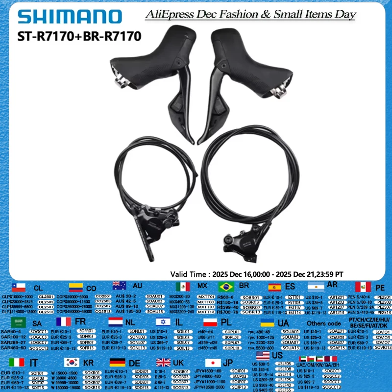 

Shimano Di2 105 R7100 ST-R7170 BR-R7170 Hydraulic Disc Brake Dual Control Lever 2x12s Right Left R7170 Brake For Road Bike