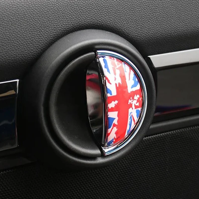 2Pcs Car Door Sticker 3D Crystal Epoxy Car Interior Pull Handle Stickers For MINI COOPER R56 R55 R60 R61 Countryman F55 F56 F60