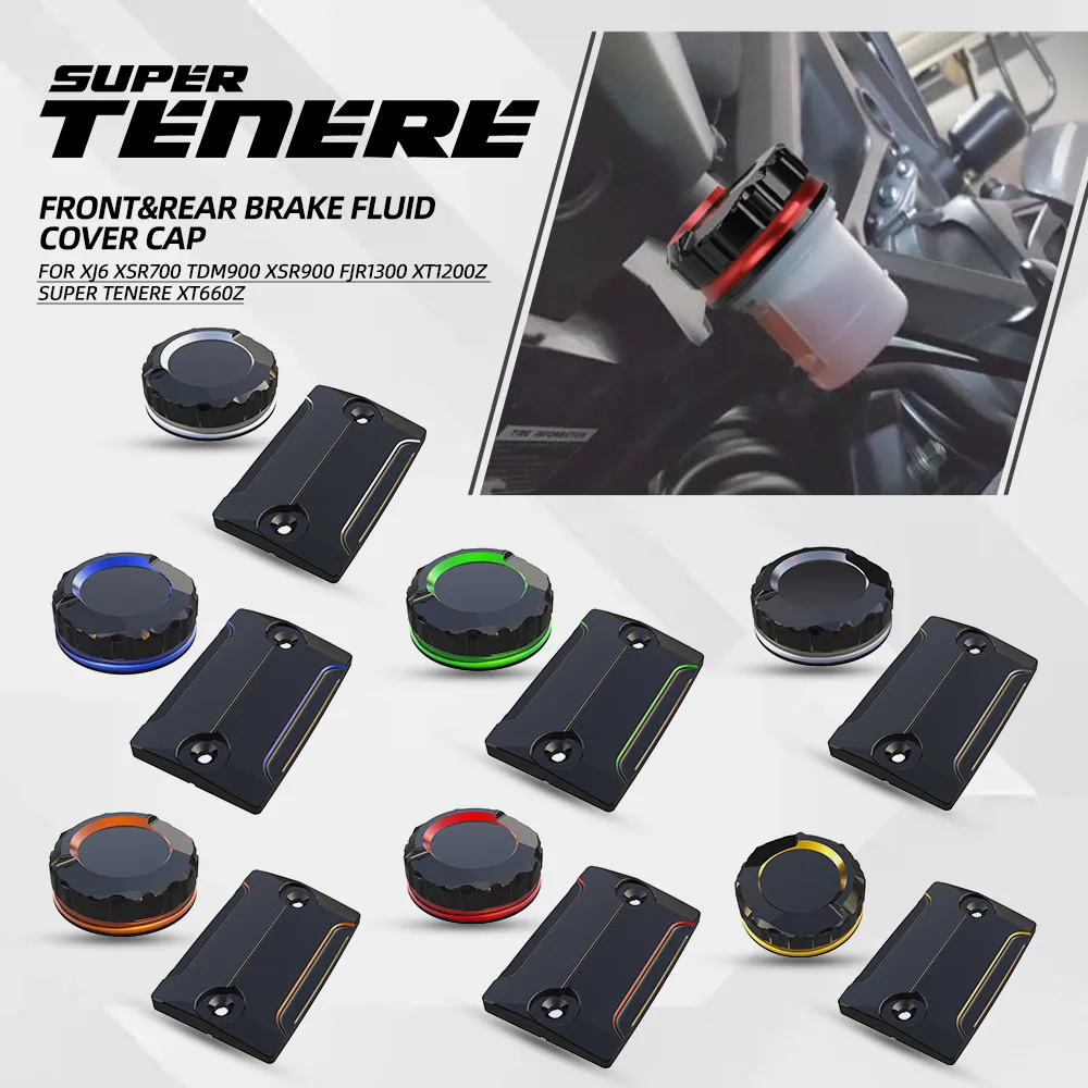 For Yamaha XJ6 XSR700 TDM900 XSR900 FJR1300 XT1200Z Super Tenere XT660Z Brake Fluid Reservoir Cylinder Oil Tank Cap Protector