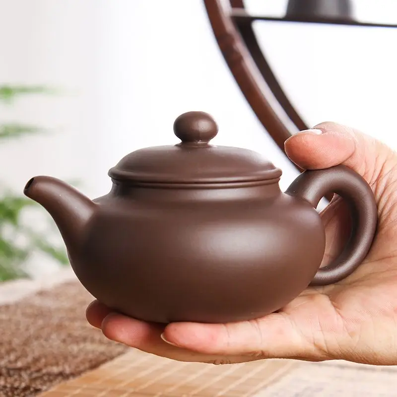 

Chinese Style Purple Clay Teapot Large Capacity Antique Teapo Handmade Xishi Teapot Traditional Household Tea Set with Tea Cup