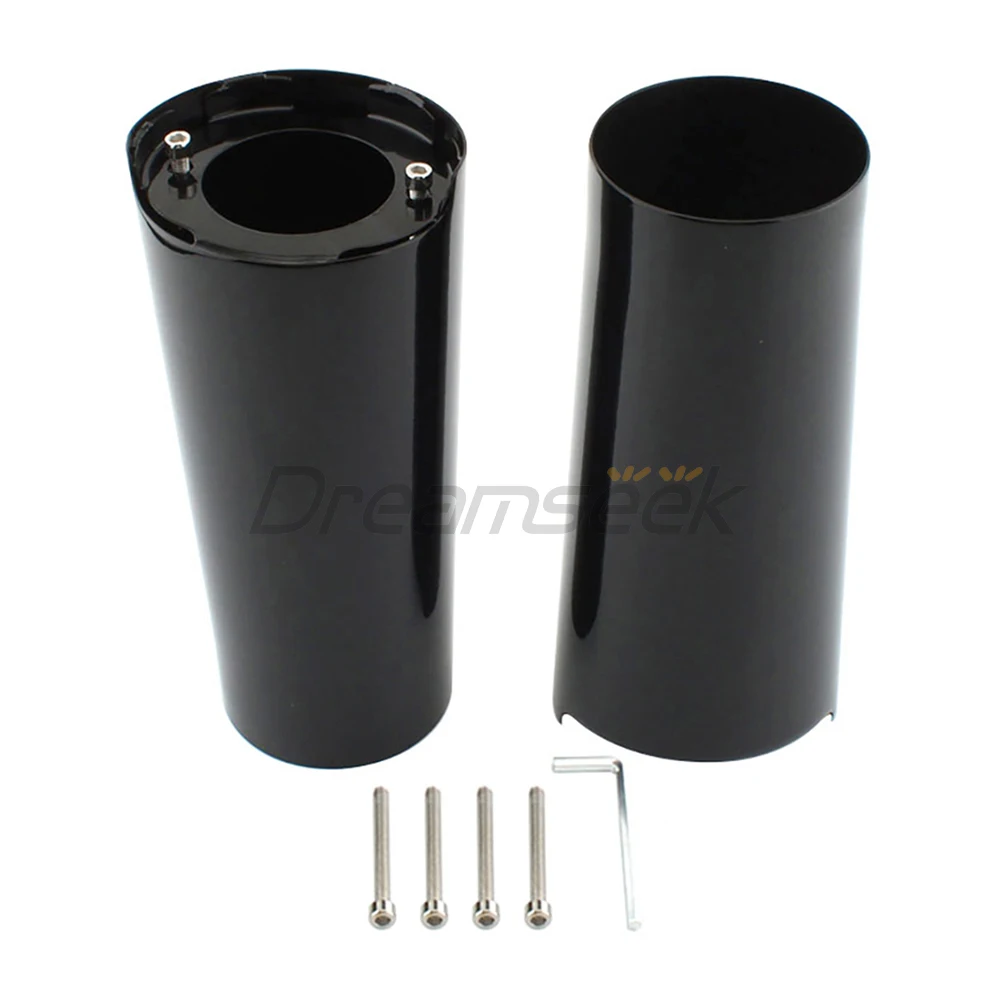 

Motorcycle Front Fork Boot Slider Tube Cover for Harley Touring Road Glide Road King Street Glide Electra Glide 2014+ Black