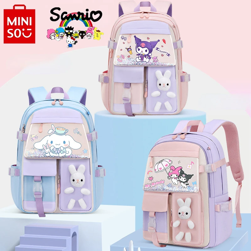 

Новый студенческий рюкзак Sanrio, Модный высококачественный рюкзак для девушек с мягким песком, мультяшный вместительный дорожный рюкзак для девушек