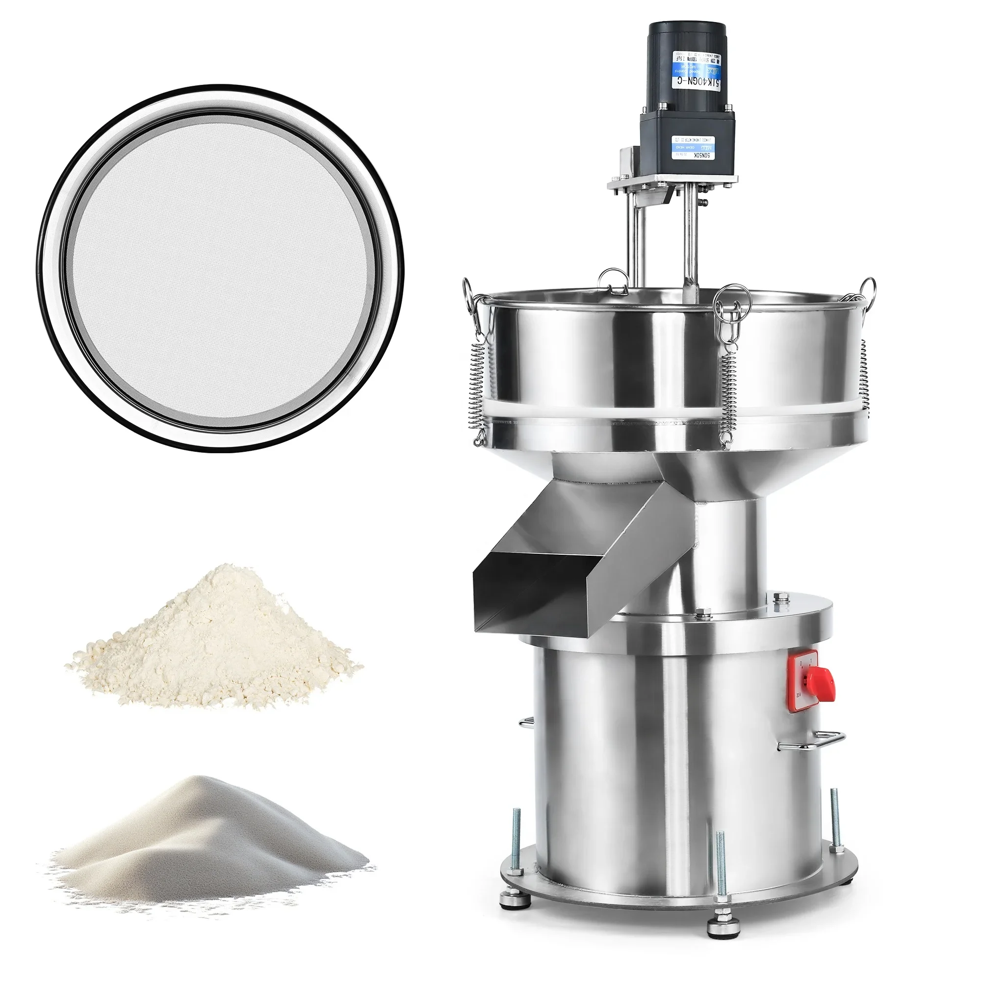 Top ibrating Sifter Shaker hine With Agitator for Agglomerated Flour Industrial Powder Plastic Powder Powder Coatings
