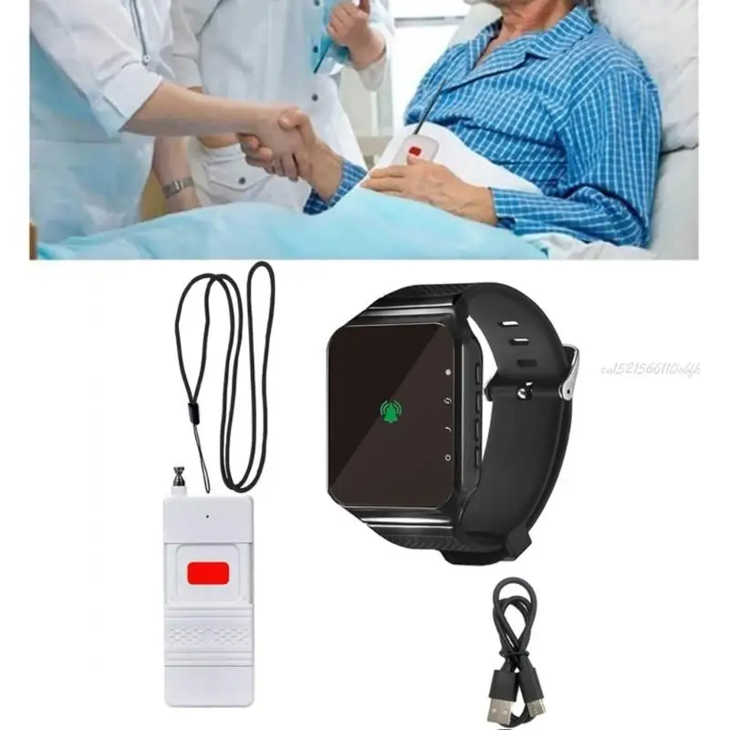 27RB كبار السن المنبه أمان معصمه ماء من البلاستيك اللاسلكي أداة المطعم