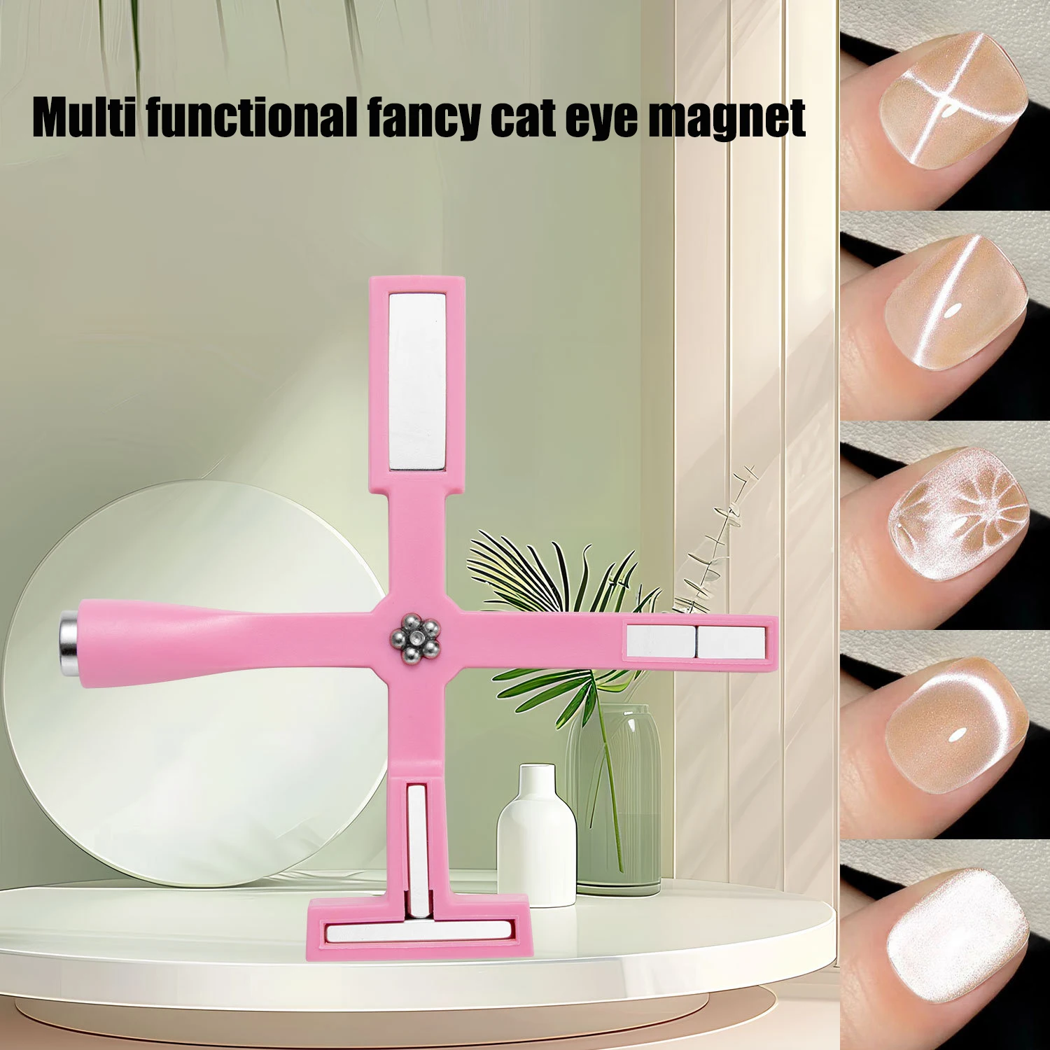 Multifuncional UV LED Gel Prego Magnético Vara, Forte Ímã Olho de Gato para Manicure Art Design, Ferramentas Especiais, Alta Qualidade, 5 em 1