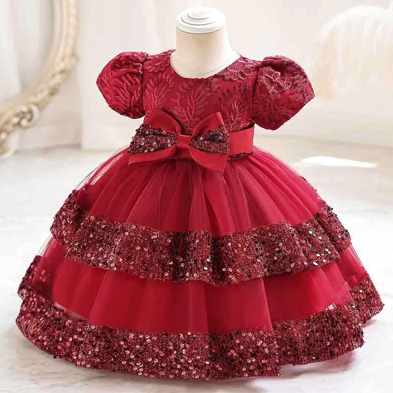 

Children's first birthday DRESS, baby GIRL princess dress, high-end GIRL DRESS, baby wedding dress, puffy cake dress