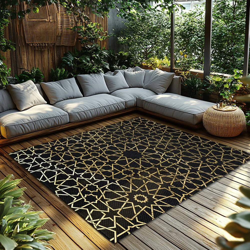Geometric Pattern Area Rug Non Slip Floor Mat Modern Abstract Home Decor Living Room Carpet Bedroom Rug Washable Doormat
