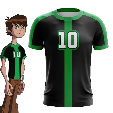 Anime Ben10 Omniverse Ben Tennyson Cosplay T-Shirt Unisex Casual Top Short Sleeved Summer Adults Children Shirts Clothes Uniform