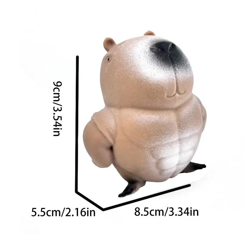 Capybara Stress Relief Toy Abdominal Muscle Capybara Vent Toys Cartoon Animal Fidget Toys For Stress Relief Cute Toys For Kids