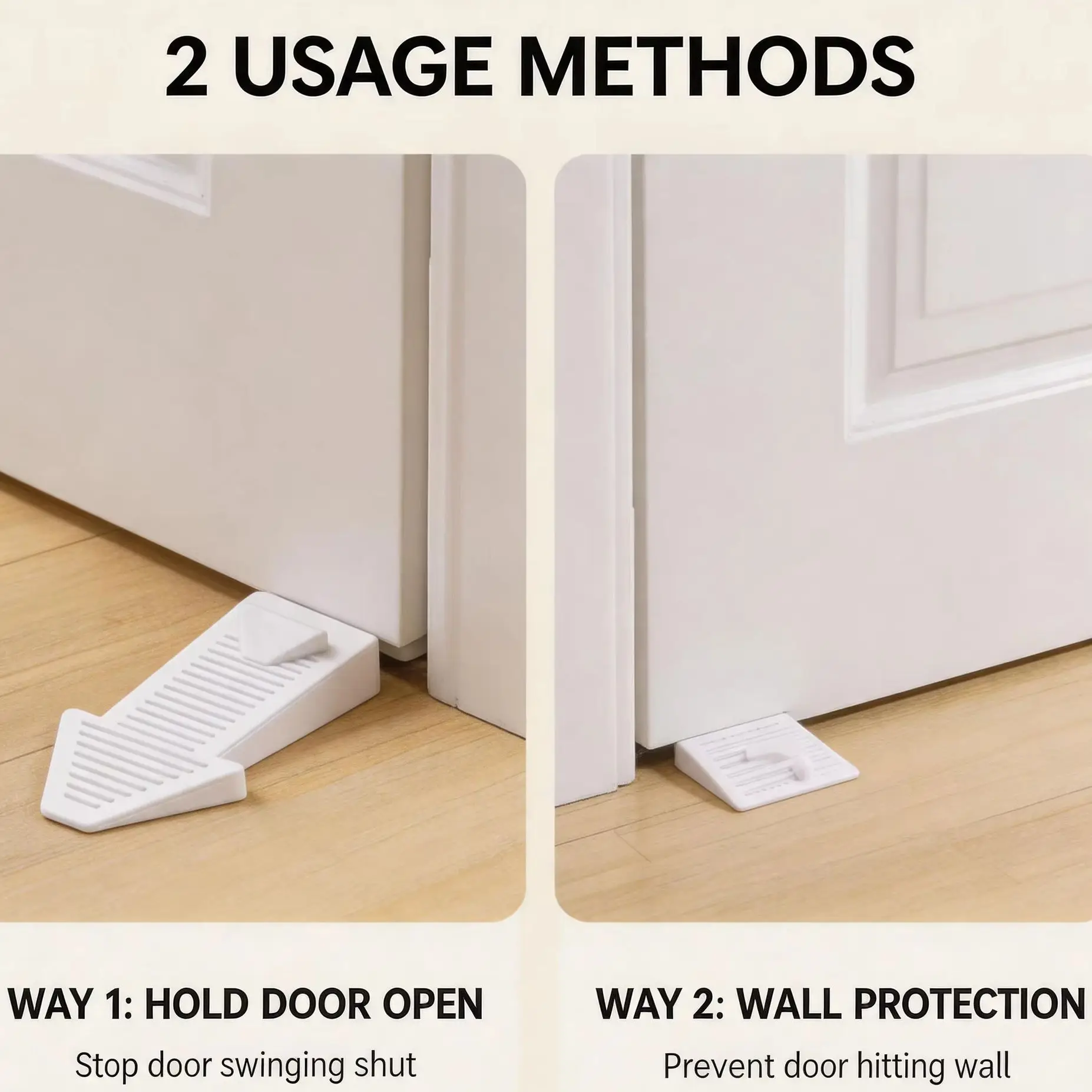 Reusable Silicone Door Stopper Non-Slip Wedge Child Safety Prevents Slamming And Pinching for Home And Office.