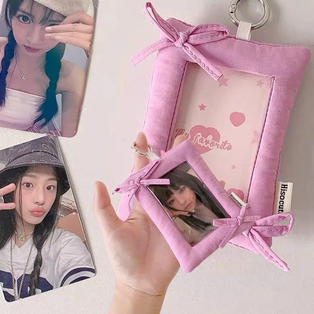 

3-Inch Mini Pillow Card Holder Photo Card Case Korean Style Protective Case Display Package Pendant Cute Protective Card Sleeve