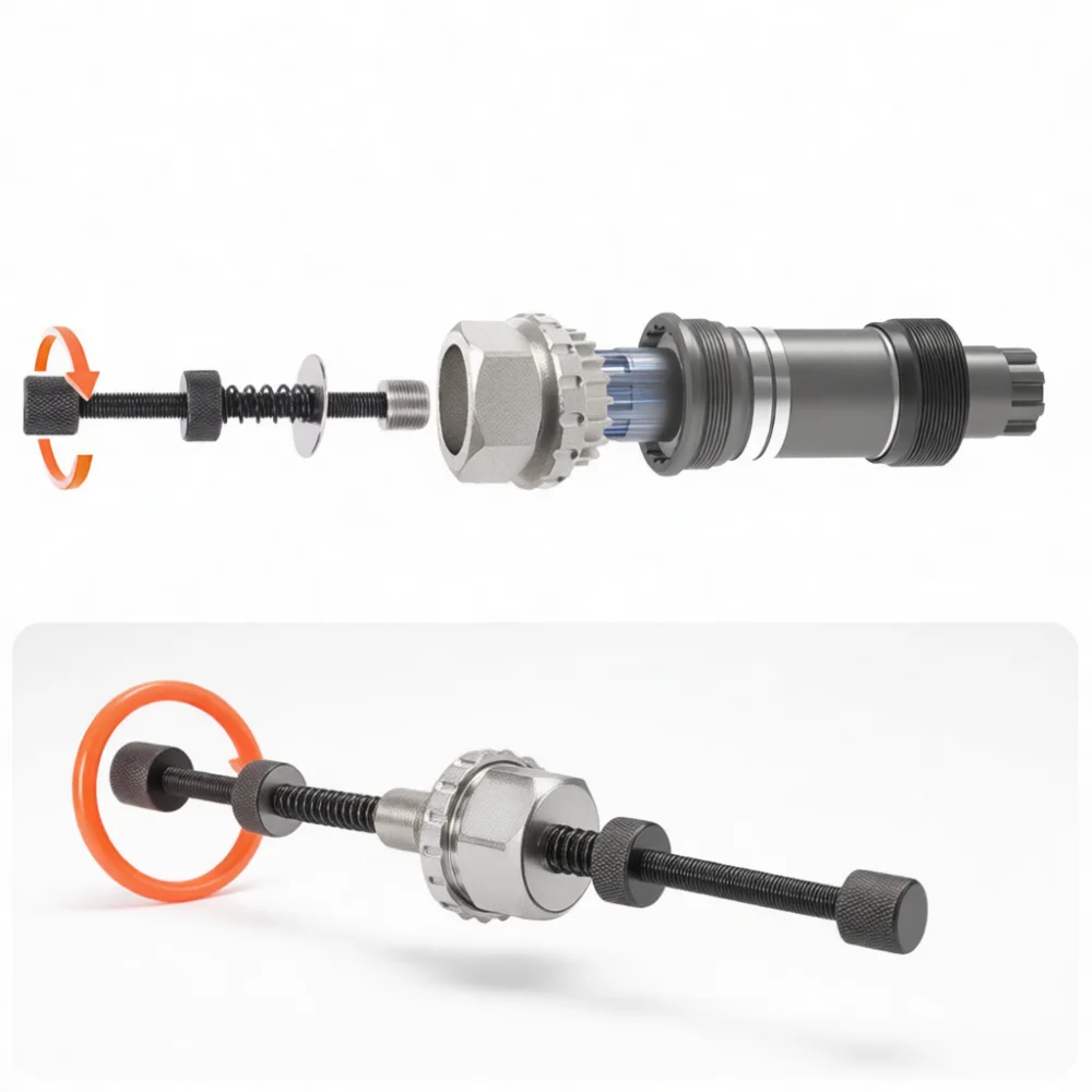 Bottom Bracket Installation Helper For MTB Road Bike Splined Shaft Removal Anti Drop Fixation Professional Repair Accessory