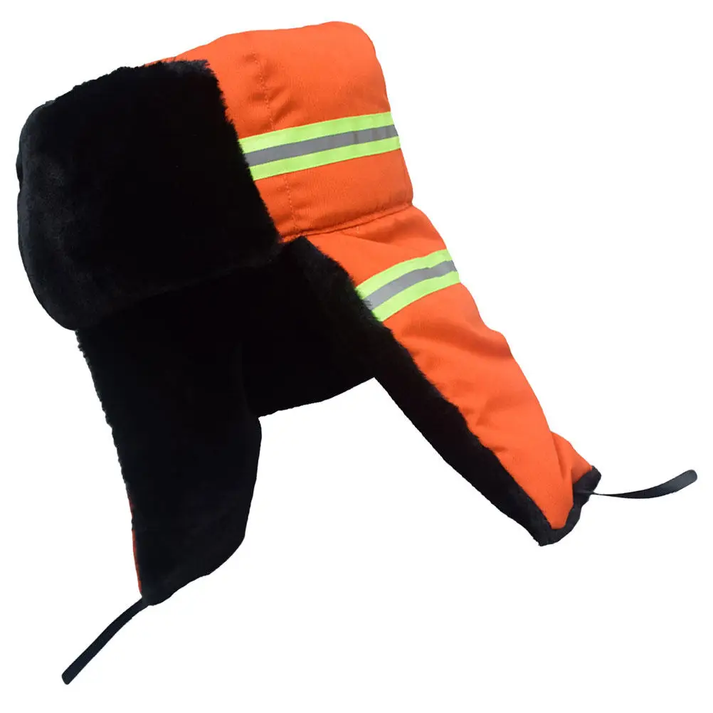 Outdoor Sanitation Worker Hat Thickened Warm Cloth Cap Reflective Strips Ear Guard Anti-Cold Windproof for Cleaning Greening