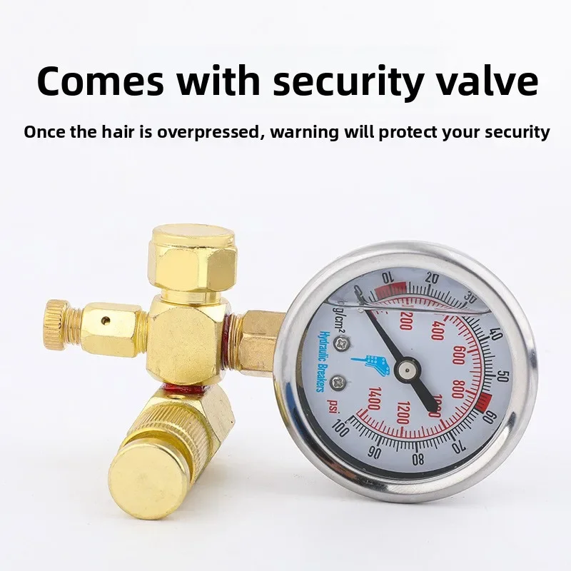 حفارة Shuishan مهندس الكسارة الهيدروليكية إضافة اختبار النيتروجين قياس ضغط النيتروجين بندقية رئيس أداة قياس ضغط الهواء