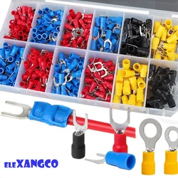 RV/SV1.25/2/3.5/5.5 200 - 430pcs Copper cold-pressed terminal insulation cable connector Circular fork shaped crimp terminals